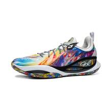 LI-NING WADE DLO 2 男款輕量高回彈戶外籃球鞋 ABPW013 - 螢光葡萄紫/鵝掌黃 - 查看 3