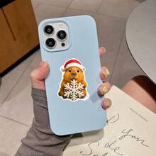 50Pcs Christmas Holiday Capybara Stickers, Cute Xmas Capybara Character Decals, Waterproof Decor Stickers For Crafts, Journaling, Phone Case - Multicolor - View 5