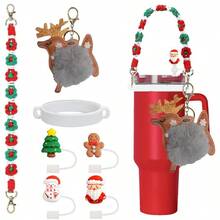 1pc Cup Accessories Set Compatible With Stanley Cup 40 Oz, Christmas/Halloween Cup Decorations - Orange-green - View 4