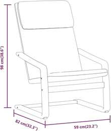 **Silla Relajante, Silla de Tela Crema, Silla Ergonómica de Madera, Sillón Relajante para Sala de Estar, Comedor y Áreas de Recreación, con Asiento y Almohada Acolchados** - Beis - Ver 3