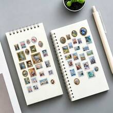 1pc Oil Painting Sticker Decor For Planner, Phone Case, Notebook, Diary, Tablet, Scrapbook, Planner, Luggage, Guitar, Skateboard, Violin - Oil Painting - View 5