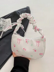 女款極簡休閒手提包，新款高品質小眾設計百搭單肩包 - 白色 - 查看 9