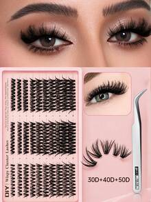 300 PCS Bulu Mata Alami, Bulu Mata Halus dan Padat, Bulu Mata Cat Eye, Ekstensi Bulu Mata Efek Alami 30D 40D 50D, Bulu Mata yang Sudah Dipetakan, Bulu Mata Tunggal, Bulu Mata - Hitam - View 6