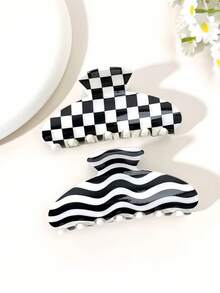 1pc/3pcs Women's Large Hair Claw Ocean Series Colorful Hair Clips Starfish Seashell Pattern Large Hair Clips Summer Style Hair - Multicolor - View 18