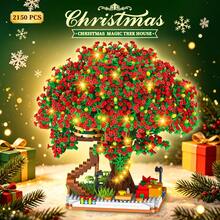 Bộ đồ chơi lắp ráp khối xây dựng cây thông Noel 2150 miếng, mô hình nhà cây Sakura, đồ chơi lắp ráp mô hình nhà mini, khối xây dựng hạt siêu nhỏ gạch kim cương nhựa, khối xây dựng cho người lớn 14+, quà tặng Giáng sinh, đồ trang trí Giáng sinh - Nhiều màu - Xem 2