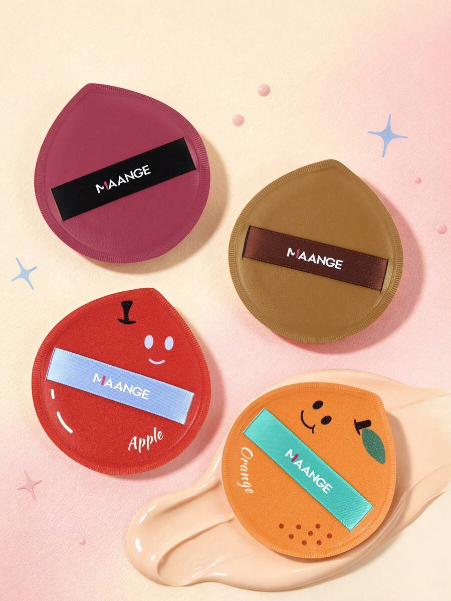 MAANGE 1/4pcs Professional Makeup Sponge, Dual-Use Dry And Wet, Reusable Makeup Sponge, Makeup Accessory For Home Or Travel, Travel Essential, Suitable For Liquid Cosmetics, Gift For Girls. - Multicolor - View 1