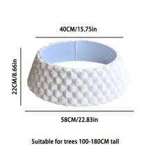 1pc Christmas Tree Collar Plush Christmas Tree Skirt, Suitable For Artificial Christmas Tree, Farmhouse Country Style Tree Ring Tree Skirt, Christmas Home Decor - Christmas Tree Skirt - View 8