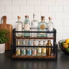 2 Tier Bottle Organizer Shelf For Countertop Display - View 4