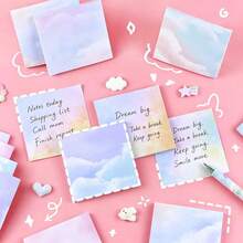 1 Set 50 Sheets/3 Sets 150 Sheets Creative Colorful Starry Sky Sticky Notes, Convenient To Use, High Quality And Affordable, Vibrant Colors, Suitable For Home, Office And Notebooks - one-size - View 3