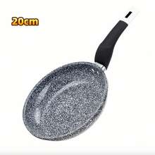 EliteHoff Marmoriserad Non-stick stekpanna, induktionskompatibel, mjukt handtag med nitade fästen, svart eller grå, 16–30 cm - Visa 13