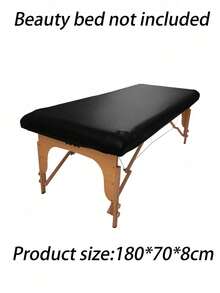 Waterproof Reusable Massage Bed Cover, Stain-Resistant Easy To Clean, Odorless, Detachable Fitted Protective Pad, Suitable For Massage Bed, Beauty Salon, Durable And Comfortable Design, Fits Massage Beds Up To 34 Inches Wide - Black - View 9