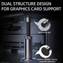 Aluminum Alloy Magnetic Spiral Telescopic Enhanced Base GPU Anti-Sagging Bracket 50-120mm Adjustable Graphics Card Support Stand For ATX Chassis Desktop Computer - View 5