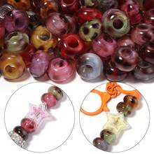 20pcs/Pack Manik-manik Transparan Berwarna-warni Motif Leopard dengan Lubang Besar Ukuran 14*8mm, Manik-manik Akrilik Motif Leopard Modis untuk Musim Gugur/Dingin, Gantungan Kunci Ponsel, dan Hiasan Tas Buatan Tangan DIY - Manik-manik berlubang besar bermotif macan tutul transparan - View 9