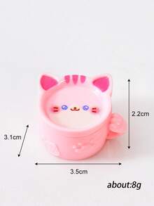 1pc 3-In-1 Cat-Shaped Nail Art Palette & Brush Cleaning Cup, Cute Cartoon Mini Pen Holder, Multi-Function Storage Box For Nail Rhinestones And Pearls, DIY Nail Art Tools For Beginners, Back To School Home And Nail Salon Supplies - Multicolor - View 14