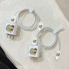 Lucky Heart Style Apple Charger And Cable Protector Set, Durable Apple 18-20W Charging Cable Protective Shell, Anti-Breakage Cable Organizer - Multicolor - View 2
