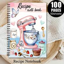 1pc Spiral Notebook Recipe Book, Heirloom Recipes Blank Recipe Notebook, Recipe & Cooking Idea Journal To Record Ingredients, Cooking Directions & Notes, Vintage Floral Gift For Women, Chefs & Home Cooks - One Book (50 Pages, 100 Pages) - View 12