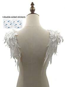 2pcs Embroidered Wing Patches DIY Lace Accessories, Multi-Layer Large Angel Wings Embroidered Flower Applique. Exquisite Embroidery Craftsmanship Multi-Layer 3D Wing Design. Suitable For COSPLAY Costume Decoration, Friends Gathering Outfit, Halloween Events, Theme Parties, DIY Clothing Modification. Eye-Catching Versatile Personalized Embroidered Patch Gift - Multicolor - View 8