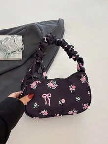 Women's Minimalist Casual Handbag, New High-Quality Niche Design Versatile Shoulder Bag - Black - View 9