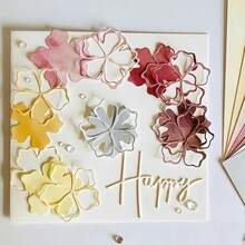 1 khuôn cắt kim loại hoa nhiều lớp, khuôn cắt hoa tinh xảo, phù hợp làm thiệp sinh nhật, scrapbook đám cưới và quà tặng thủ công - Hoa - Xem 8