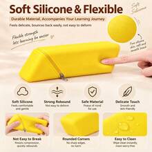 1pc Silicone Pencil Case Foldable Expandable Large Capacity Rhombus Zipper Dual Use Desktop Stationery Storage Pouch Organizer For Student Office - Multicolor - View 7