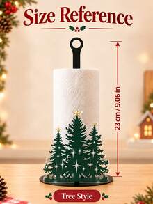 Christmas Kitchen Paper Towel Holder, Santa Claus & Christmas Tree Countertop Paper Roll Storage Rack, Holiday Home Decor, Suitable For Kitchen, Dining Table, Christmas Party Seasonal Decoration, Living Room Accent - Multicolor - View 12