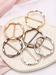 4/7/9pcs Scarf Buckle/Multifunctional T-Shirt Clip/Belt Buckle/Shortening Tool/Hem Knot Buckle/Waist Cincher Buckle/Hem Fixing Buckle - Multicolor - View 12