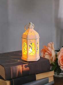 LED Hexagonal Lantern, Holiday Atmosphere Candle Light, Vintage Creative Night Light, Suitable For Holidays, Living Room, Bedroom, Party, Birthday, Gift, Desktop Decoration Ornament Night Light - Decorative Lights - View 14