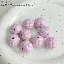 16mm UV Plated Through-Hole Solid Color Pineapple Bead Color DIY Jewelry Mobile Phone Chain Keychain Bead Material Accessories - Multicolor - View 22