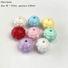 16mm UV Plated Through-Hole Solid Color Pineapple Bead Color DIY Jewelry Mobile Phone Chain Keychain Bead Material Accessories - Multicolor - View 19