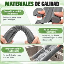 Burlete Para Parte Inferior De Puerta, Guardapolvo Cubre Puerta, Protector Y Guardapolvo Para Puerta, Diseño De Doble Borde, Para Aislar El Ruido Evita Insecto Polvo Y Impermeable Para Todo Tipo De Puertas Y Ventanas - Gris - Ver 4