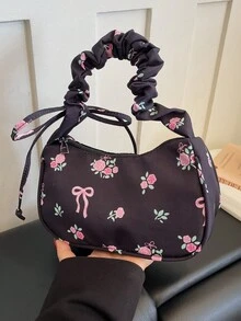 Women's Minimalist Casual Handbag, New High-Quality Niche Design Versatile Shoulder Bag - Black - View 5