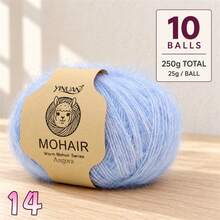 10-Pack Alpaca Blend Yarn, 25g Per Ball Total 250g, Multi-Color Fluffy Soft Knitted Yarn For DIY Knitting Sweaters, Cardigans, Vests, Scarves, Hats And Shawls - 10-pack Alpaca Wool - View 56