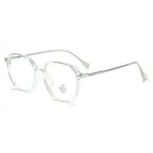 Retro Fashion Ultra-Light Weight Polygonal TR Titanium Alloy Eyeglass Frame Unisex Brand Design For Men And Women Large Frames Flat Lenses Glasses - A - View 7