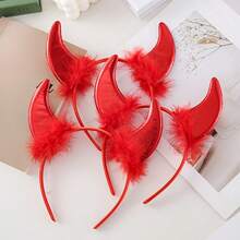 Halloween Ox Horn Headband - Red - View 4