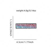 1/9pcs UV Rainbow Gradient Wealth English Brooch Funny Hip Hop Metal Badge Clothing Bag Personalized Accessory, Suitable For Daily Wear And Gift - Multicolor - View 7