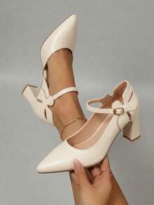 Women Pumps - Beige - View 1