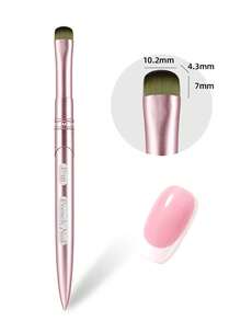 JOCNAIL 3-In-1 Precision French Tip Nail Brush, Professional Metal Handle Gel Polish Painting Pen & Residue Clean Up Brush Manicure Tool - Multicolor - View 12