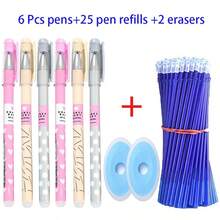 33/58/108Pcs Erasable Ballpoint Pen Refill Set, 0.5mm Blue Ink Replaceable Refills, Smooth Writing For School Office Daily Writing Stationery Supplies - Sets - View 12