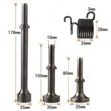 4Pcs Smoothing Pneumatic Air Hammer Bits Set Steel Air Chisel Bits Spring Tool - UK-Y131101 - View 1