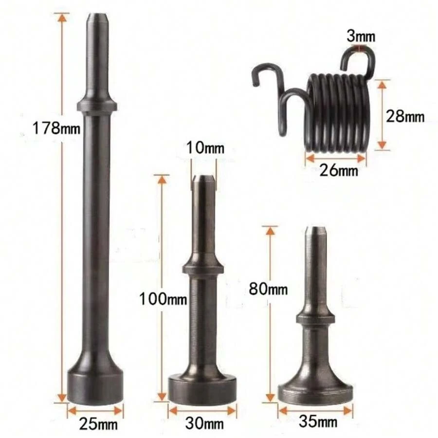 4Pcs Smoothing Pneumatic Air Hammer Bits Set Steel Air Chisel Bits Spring Tool - UK-Y131101 - View 1