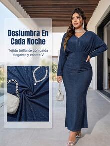 Plus Size Dresses - Blue - View 6