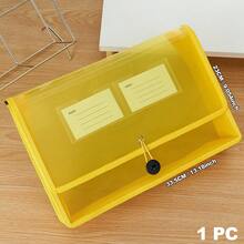 3Pcs\1Pc Expandable PP File Pouch Document Holder For School Travel Home Students Teachers Office Workers Back To School Stationery Holds A4 Papers - Multicolor - View 8