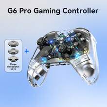 G6 Pro Wireless Bluetooth Controller Features Carbon-Film Joysticks And Hall-Effect Trigger Buttons, Dual Vibration Motors, A Six-Axis Gyroscope, A 400mAh Battery, Macro Programming, And Turbo Mode. It Is Compatible With Switch, Android, IOS, And PC. - View 12