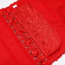1pc Women's Red Court Style Sexy Lace Waist Cincher, Suitable For Halloween Party Night Or Daily Commute Wear - Multicolor - View 8