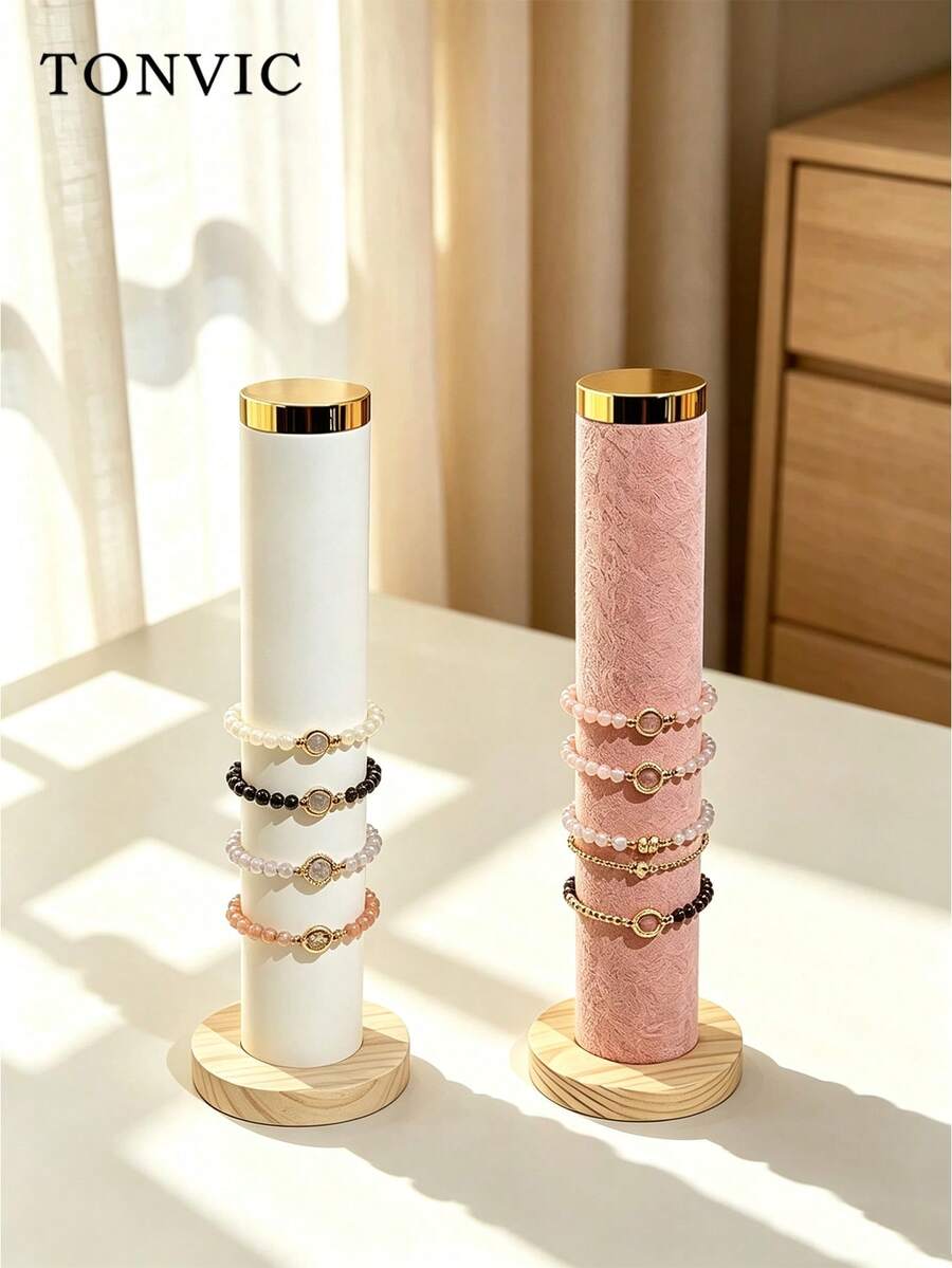 TONVIC 1件/2件 垂直式髮箍手鍊手錶珠寶展示架 女性禮物 - 彩色 - 查看 1
