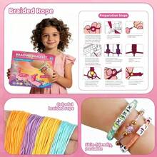 Handmade Bracelet Making Kit, Children's DIY Friendship Bracelet Making Set, Includes Letter Beads, Mixed Color Beads, Braiding Rope And Braiding Tools, Suitable For Girls Aged 8 And Above As Handmade Jewelry Craft Gift - Multicolor - View 7