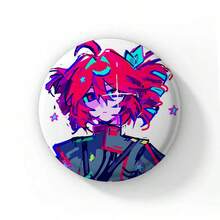 Pop Virtual Singer Kasane Soft Button Pins Cute Cartoon Girl Badge Round Brooch On Backpack Accessories Jewelry Gift For Friend Cartoon Badge Creative Anime Figure Pins - 58 mm - View 15