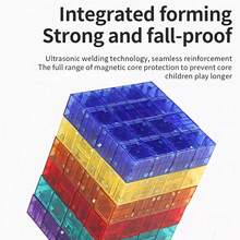 36/48/72pcs Magnetic Building Blocks - Stacking Toys, Colorful Design, Creative Learning Gift (Birthday, Christmas, Halloween), Suitable For Boys And Girls, Geometric Shapes, Imagination Games - Gold - View 5