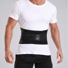 1pc Men Fitness Waist Belt, Sports Waist Trainer For Squat, Deadlift, Basketball Training, Running Shaping Accessory - Black - View 7