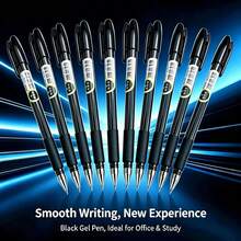 Black 0.5mm Neutral Gel Pen, Signing Pen, Water-Based Ink Pen For Office, School, Exam Use - Rectangle - View 6
